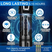 Phixton Super Bright Rechargeable Flashlights High Lumens, Powerful 20000 Lumen Flashlight, High Power Usb Chargeable Xhp160 Led Flash Lights, Power Bank Multi-Function For Gift Emergency Camping Work