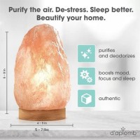 Daplomb 100 Authentic Natural Himalayan Salt Lamp Medium Hand Carved Natural Chunk Pink Crystal Rock Salt From Himalayan Moun