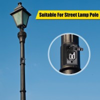 3 Packs Lamp Post Outlet 125V 15A Grounded Electrical Outlet Energy Saving Light Pole Plug For Outdoor Lamp Post And Poles, Energy Saving And Weather Resistant, Ul Listed, Black