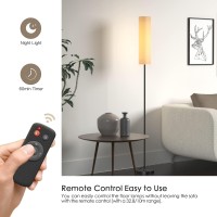 Lithomy Floor Lamp,4 Color Temperature Modern Led Standing Lamp,Stepless Dimmer Remote Control Floor Lamps For Living Room/Bedroom/Office,3000K-7000K Elegant Tall Lamps With Linen Lamp Shade,Timmer