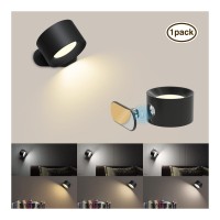 Aksda Led Wall Sconces, Wall Lamps With Battery Operated , Wall Mounted Cordless Lights With 3 Color Temperature&3 Brightness, 360