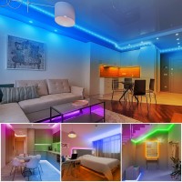 Dalattin Led Lights For Bedroom 100 Ft Music Sync Built-In Mic More Sensitive Smart Led Strip Lights App And Remote Control