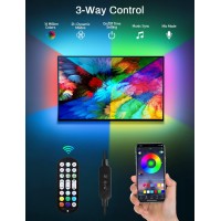 Maticod Led Lights For Tv Led Backlight, 13.1Ft Rgb Led Strip Lights For Tv Lights Behind, Tv Led Lights For 45-60In Tv With Bluetooth Smart App Remote Control Music Sync, Usb Powered Rgb 5050