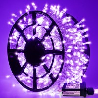 Jmexsuss 163 Ft 500 Led Purple Halloween Lights 8 Modes Purple String Lights Indoor Outdoor Waterproof Purple Christmas Lights