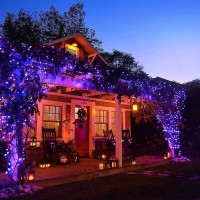 Jmexsuss 163 Ft 500 Led Purple Halloween Lights 8 Modes Purple String Lights Indoor Outdoor Waterproof Purple Christmas Lights