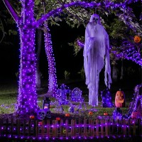 Jmexsuss 163 Ft 500 Led Purple Halloween Lights 8 Modes Purple String Lights Indoor Outdoor Waterproof Purple Christmas Lights