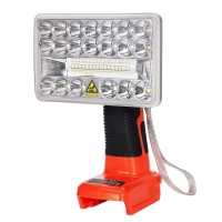 Yex-Bur 18W 2000Lm Cordless Led Work Light For Black And Decker 20V Lithium Battery Lbxr20 Pcc685L Spotlight Handheld Flashlight Portable Jobsite Light With 5V 2.1A Usb Port