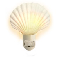 Sea Shell Light - Seashell Night Light Plug In Manual - 1 Pc Natural Clam Sea Shell Night Light Shell - Beach Night Light Plug In - Seashell Light - Bathroom Night Light