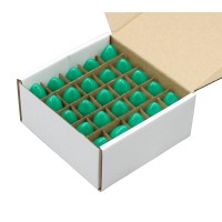 Creative Hobbies Box Of 25 Light Bulbs - C7, Steady Burning - Opaque Green - 7 Watt, Extended Life, Nickel Plated Candelabra Base - Great For Night Lights, Decorative Lights And Halloween Strings