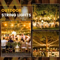 Zuske Outdoor String Lights, 240Ft Led Patio Lights With 120+4 St38 Vintage Edison Shatterproof Bulbs, Waterproof Connectable Dimmable Outside Hanging Lights For Backyard Bistro Porch Garden(120Ftx2)