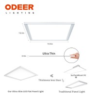 Odeer 2X2 Ft Led Flat Panel Light Fixture, 45W 4200Lm Square Ceiling Light, 4000K Daylight White & 0.8Inch Thickness Flush Mount Ceiling Light For Bedroom Kitchen Bathroom Living Room