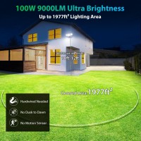 Imaihom 100W Flood Lights Outdoor 9000Lm Ultra Bright Led Flood Light Outdoor 3 Adjustable Heads Security Lights Ip65 Waterpr