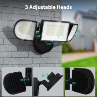 Imaihom 100W Flood Lights Outdoor 9000Lm Ultra Bright Led Flood Light Outdoor 3 Adjustable Heads Security Lights Ip65 Waterpr