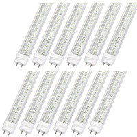 4Ft Led Shop Light,T8 Led Tube Light 36W 4680 Lumens,6000K Daylight White,T8 T10 T12 Fluorescent Replacement Bulbs,Clear Cover, Bi-Pin G13 Base,Dual-End Powered, Ballast Bypass (12-Pack)