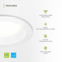 Asd 910 Inch Commercial Canless Led Downlight Power Adjustable 203040W Lighting Round Dimmable Recessed Ceiling Light Fixtu