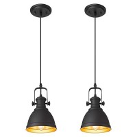 Audickic Modern Pendant Light Set Of 2 Hanging Light Fixtures Black Pendant Lighting For Kitchen Island Ad21511P2