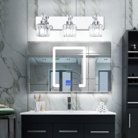 Presde Modern Crystal Bathroom Lights Fixtures Over Mirror Chrome 3 Light Vanity Light For Bathroom Wall Lights Fixtures