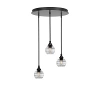 Empire 3 Light Cluster Pendalier In Espresso Finish With 6