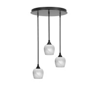 Empire 3 Light Cluster Pendalier In Espresso Finish With 6