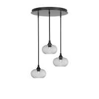 Empire 3 Light Cluster Pendalier In Espresso Finish With 10