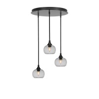 Empire 3 Light Cluster Pendalier In Espresso Finish With 7