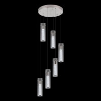 Bestwest Foyer Pendant Lighting Integrated 6Light Modern Pendant Light Brushed Nickel Pendant Lighting For Kitchen Island Dini