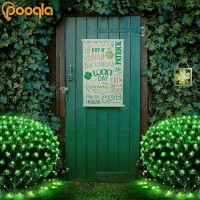 Pooqla 21 Ft X 5 Ft Net Lights 360 Led Decoration Lights Outdoor Green Lights Large Mesh String Lights 8 Modes For Bushes Yard