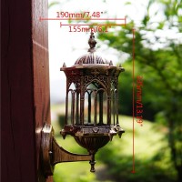 Angelcitycc Outdoor Light Fixtures Wall Mount, 1 Light Lanterns Waterproof Vintage Porch & Patio Lights Light Fixture 13 Inch With Water Glass Shade Lights Decorative Porch Patio Barn Fence