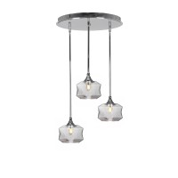 Empire 3 Light Cluster Pendalier In Chrome Finish With 8.75