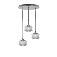 Empire 3 Light Cluster Pendalier In Chrome Finish With 8.75