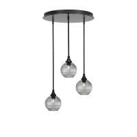 Empire 3 Light Cluster Pendalier In Espresso Finish With 10