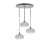 Empire 3 Light Cluster Pendalier In Chrome Finish With 10