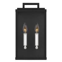 Tawson Eva Outdoor Wall 2-Lights Exterior Wall Lantern Fixtures With Clear Glass Shade, Matte Black Wall Sconce, Weather Resistant For For Entryway, Doorway, Corridor, Balcony And Porch