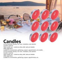 Tea Light Candles, 50Pcs Aluminum Alloy Shelled Round Candles, Smokeless Scented Candles, Decorative Candles Romantic Marriage Proposal Tool For Wedding Holiday (Red)