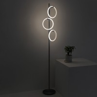 Brightech Saturn Led Tree Floor Lamp Unique Design Matches Modern And Contemporary Decor 3 Light Standing Pole Lamp Tall Li