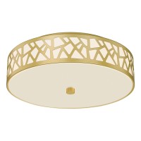 Vicnie 2Light Flush Mount Ceiling Light 12 Inch Modern Close To Ceiling Light Fixture With Gold Metal And Frosted Glass Shade