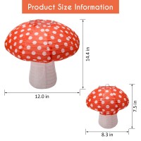 4Pcs Mushroom Shaped Paper Lanterns Windspeed Large For Nursery Garden Christmas Halloween Party Decoration 8 Inch 12 Inchora