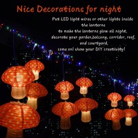 4Pcs Mushroom Shaped Paper Lanterns Windspeed Large For Nursery Garden Christmas Halloween Party Decoration 8 Inch 12 Inchora