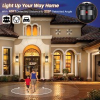 2Pack Motion Sensor Outdoor Wall Lights Dusk To Dawn Exterior Light Fixtures Wall Mount Black Outdoor Sensor Lights For Outsi