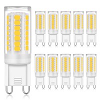 Yuiip G9 Led Bulbs 4W 4000K Natural White, 40W Halogen Bulb Equivalent, Ac110V-130V G9 Bi-Pin Ceramic Base Led Light Bulbs, Non-Dimmable 10-Pack