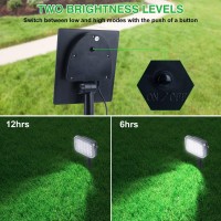 Crepow Solar Spot Lights Outdoor, 20 Led Ip65 Waterproof Solar Landscape Lights, Dusk-To-Dawn 6000K Cold White Solar Outdoor Lights For Yard Garden Driveway Porch Walkway, 2-In-1