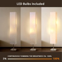 Modern Floor Lamp Dimmable 3 Levels Brightness Paper Tall Lamp Standing Lamps With Lampshade 55 Minimalist Floor Lamps For O