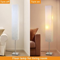 Modern Floor Lamp Dimmable 3 Levels Brightness Paper Tall Lamp Standing Lamps With Lampshade 55 Minimalist Floor Lamps For O