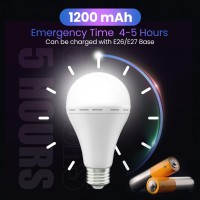 Lhzheng Rechargeable Emergency Led Light Bulb With Hook,Stay Lights Up When Power Failure, 1200Mah 12W 60W Equivalent Led Light Bulbs For Home, Camping, Hiking, 10 Pack