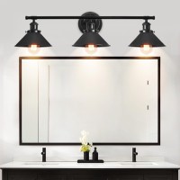 Toulmj Bathroom Light Fixtures Farmhouse Vanity Lights 3 Light Bathroom Lighting Fixtures Over Mirror Bathroom Wall Sconces Wit