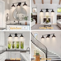 Toulmj Bathroom Light Fixtures Farmhouse Vanity Lights 3 Light Bathroom Lighting Fixtures Over Mirror Bathroom Wall Sconces Wit