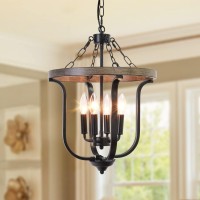 Cwarmozy Farmhouse 4-Light Cage Chandelier 14.5