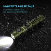 Wurkkos Fc11 Led Flashlight High 90Cri Ultra Bright Max 1300Lumen Edc Torch Usb C Charge,Ip67 Waterproof Flashlight,Magnetic Tailcap,Great For Indoor/Outdoor Activities (Fc11-Green-5000K)