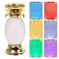 Yakii 95 Pineapple Led Color Changing Shine Candle Holder Swirling Water Waves Lamp Kid Safe Batteryusb Cable Operated Table