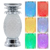 Yakii 95 Pineapple Led Color Changing Shine Candle Holder Swirling Water Waves Lamp Kid Safe Batteryusb Cable Operated Table